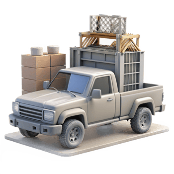 magnificent abstract Gray Pickup Truck Construction Site Transparent Background Cutout exclusive png