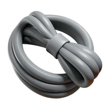 extraordinary artistic Gray Resistance Band Stretched Isolated detailed png