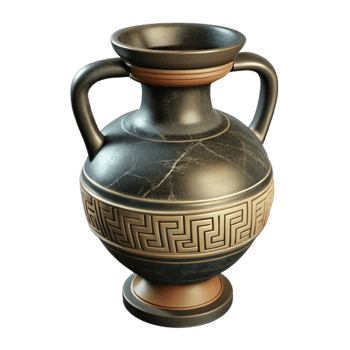Greek Amphora Pottery Black Figure Isolated png