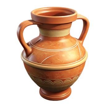 stunning minimalist Greek Amphora Pottery Terracotta Texture Transparent Background png