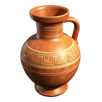 stunning artistic Greek Amphora Pottery Terracotta Texture Transparent Background high resolution png