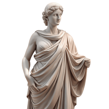 wonderful minimalist Greek Statue Drapery Folds Transparent Background premium png