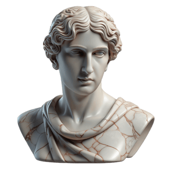 stunning minimalist Greek Statue Marble Texture Detail Transparent authentic png