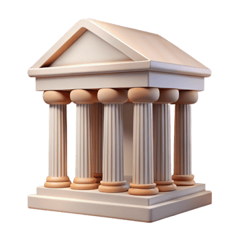 wonderful vintage Greek Temple Front View Doric Columns Cutout Element genuine png