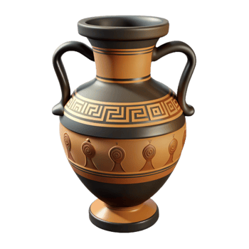 wonderful traditional Greek Vase Black Figure Decoration Transparent Background original png