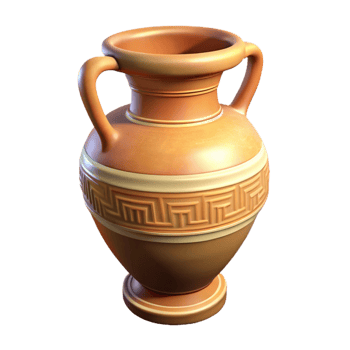 extraordinary creative Greek Vase Pottery Texture Side View Isolated png