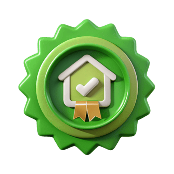 dramatic traditional Green Building Certification Badge Isolated professional png