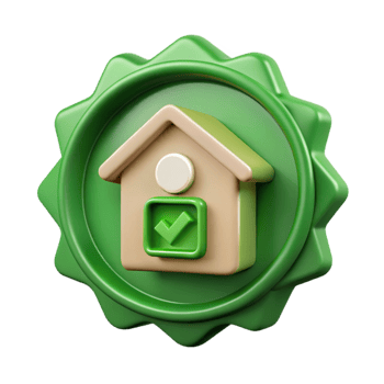 elegant vintage Green Building Certification Icon Cutout high quality png