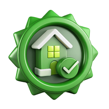 beautiful minimalist Green Building Certification Logo Cutout professional png