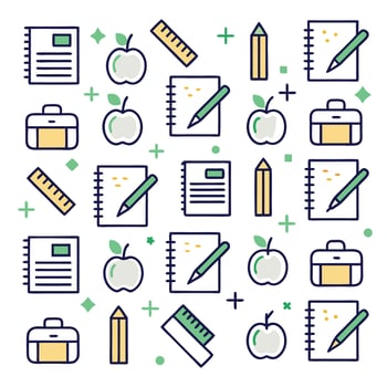 Back-to-School Supplies Icons vector