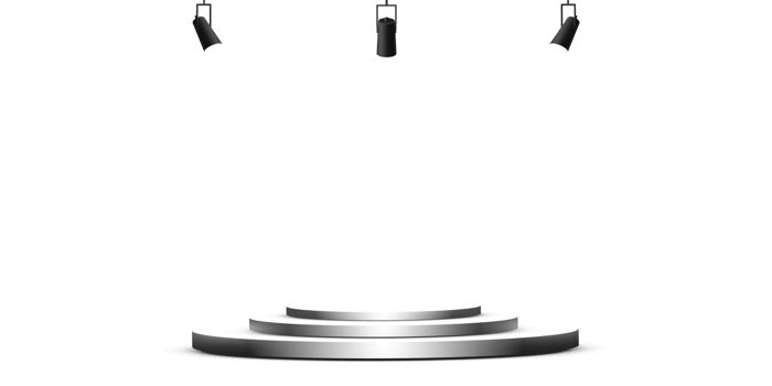 stage with spotlight on white background png