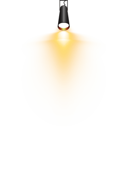 Bright Yellow or Golden Spotlight. Scene. Stage. Podium. Light Effects. Glow light effect. Glowing lamp. . Illustration number 329 png
