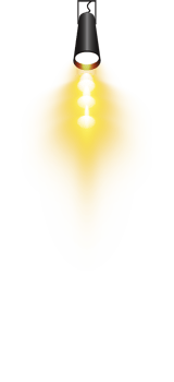 Bright Yellow or Golden Spotlight. Scene. Stage. Podium. Light Effects. Glow light effect. Glowing lamp. . Illustration number 314 png
