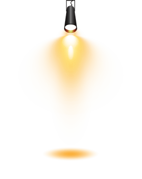 Bright Yellow or Golden Spotlight. Scene. Stage. Podium. Light Effects. Glow light effect. Glowing lamp. . Illustration number 310 png