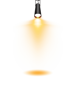 Bright Yellow or Golden Spotlight. Scene. Stage. Podium. Light Effects. Glow light effect. Glowing lamp. . Illustration number 296 png