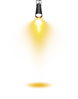 Bright Yellow or Golden Spotlight. Scene. Stage. Podium. Light Effects. Glow light effect. Glowing lamp. . Illustration number 295 png