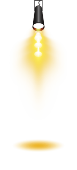 Bright Yellow or Golden Spotlight. Scene. Stage. Podium. Light Effects. Glow light effect. Glowing lamp. . Illustration number 294 png