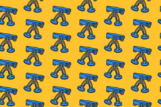 climbing safety harness colorful seamless pattern on yellow background set. doodle sit harness equipment illustration pattern background. harness background for climbing extreme sport club merchandise vector