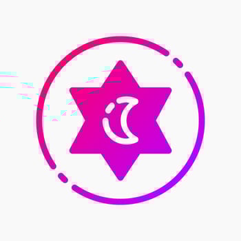 Design Illustration graphic of islamic symbol icon with gradient style. Suitable for UI, mobile design, web design, etc. vector