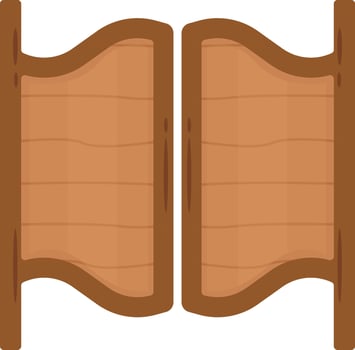 Wild West Wooden Door Sliders vector