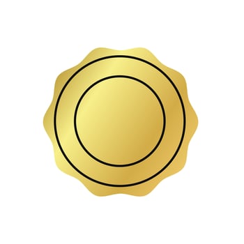 gold badge isolated on white background vector