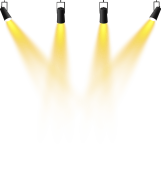 Bright Yellow or Golden Spotlight. Scene. Stage. Podium. Light Effects. Glow light effect. Glowing lamp. . Illustration number 213 png