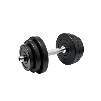 Black Adjustable Dumbbell for Fitness and Weight Training on Transparent Background png