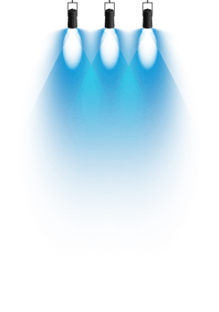 Bright blue Spotlight. Scene. Stage. Podium. Light Effects. Glow light effect. Glowing lamp. . Illustration number 109 png