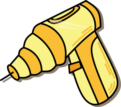 Yellow drill clipart png