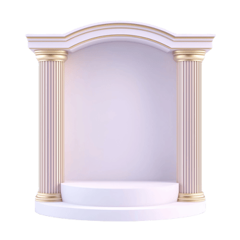 Minimalist podium designed in pastel lilac with muted accents for elegant displays png