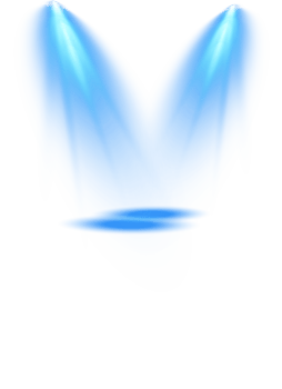 Bright blue Spotlight. Scene. Stage. Podium. Light Effects. Glow light effect. Glowing lamp. . Illustration number 103 png