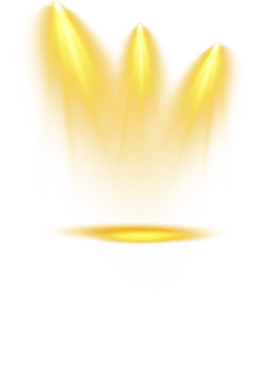 Bright Yellow or Golden Spotlight. Scene. Stage. Podium. Light Effects. Glow light effect. Glowing lamp. . Illustration number 101 png