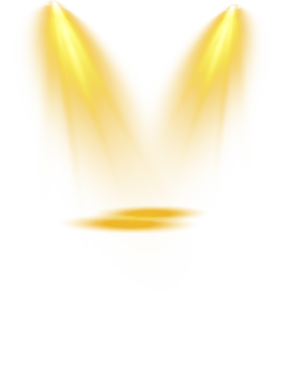 Bright Yellow or Golden Spotlight. Scene. Stage. Podium. Light Effects. Glow light effect. Glowing lamp. . Illustration number 102 png