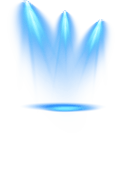 Bright blue Spotlight. Scene. Stage. Podium. Light Effects. Glow light effect. Glowing lamp. . Illustration number 102 png