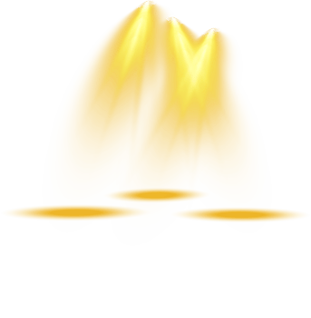 Bright Yellow or Golden Spotlight. Scene. Stage. Podium. Light Effects. Glow light effect. Glowing lamp. . Illustration number 96 png