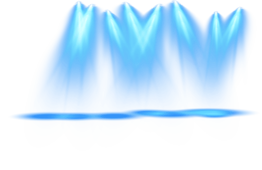 Bright blue Spotlight. Scene. Stage. Podium. Light Effects. Glow light effect. Glowing lamp. . Illustration number 93 png