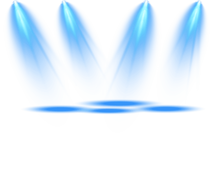 Bright White Spotlight. Scene. Stage. Podium. Light Effects. Glow light effect. Glowing lamp. . Illustration number 144 png