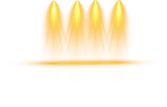 Bright Yellow or Golden Spotlight. Scene. Stage. Podium. Light Effects. Glow light effect. Glowing lamp. . Illustration number 79 png