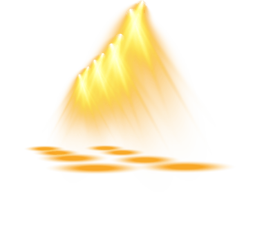 Bright Yellow or Golden Spotlight. Scene. Stage. Podium. Light Effects. Glow light effect. Glowing lamp. . Illustration number 75 png