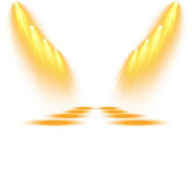 Bright Yellow or Golden Spotlight. Scene. Stage. Podium. Light Effects. Glow light effect. Glowing lamp. . Illustration number 71 png
