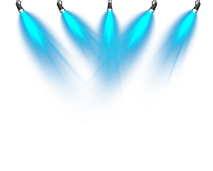 Bright blue Spotlight. Scene. Stage. Podium. Light Effects. Glow light effect. Glowing lamp. . Illustration number 63 png