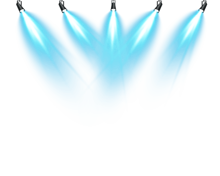 Bright blue Spotlight. Scene. Stage. Podium. Light Effects. Glow light effect. Glowing lamp. . Illustration number 62 png