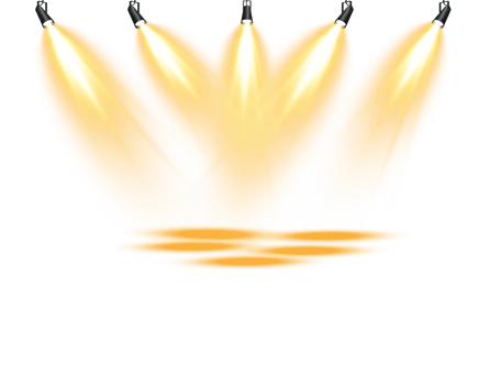Bright Yellow or Golden Spotlight. Scene. Stage. Podium. Light Effects. Glow light effect. Glowing lamp. . Illustration number 38 png
