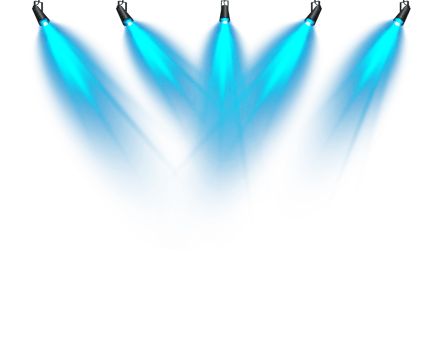Bright blue Spotlight. Scene. Stage. Podium. Light Effects. Glow light effect. Glowing lamp. . Illustration number 60 png