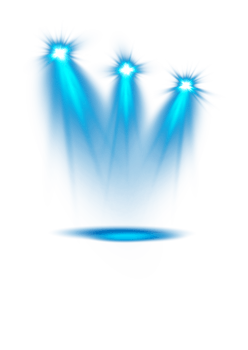 Bright blue Spotlight. Scene. Stage. Podium. Light Effects. Glow light effect. Glowing lamp. . Illustration number 37 png