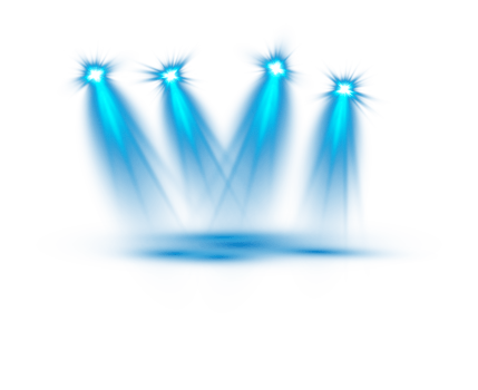 Bright blue Spotlight. Scene. Stage. Podium. Light Effects. Glow light effect. Glowing lamp. . Illustration number 35 png