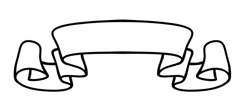 Illustration ribbon isolated bw png