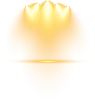 Bright Yellow or Golden Spotlight. Scene. Stage. Podium. Light Effects. Glow light effect. Glowing lamp. . Illustration number 17 png