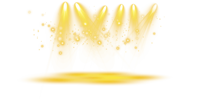 Bright Yellow or Golden Spotlight. Scene. Stage. Podium. Light Effects. Glow light effect. Glowing lamp. . Illustration number 4 png