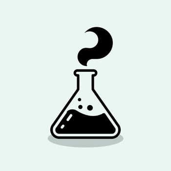 black and white illustration of a flask vector